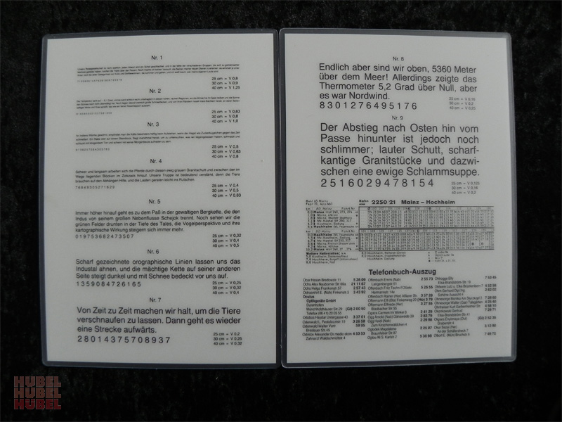 Nahlesetafel für die Nähe nach Nieden